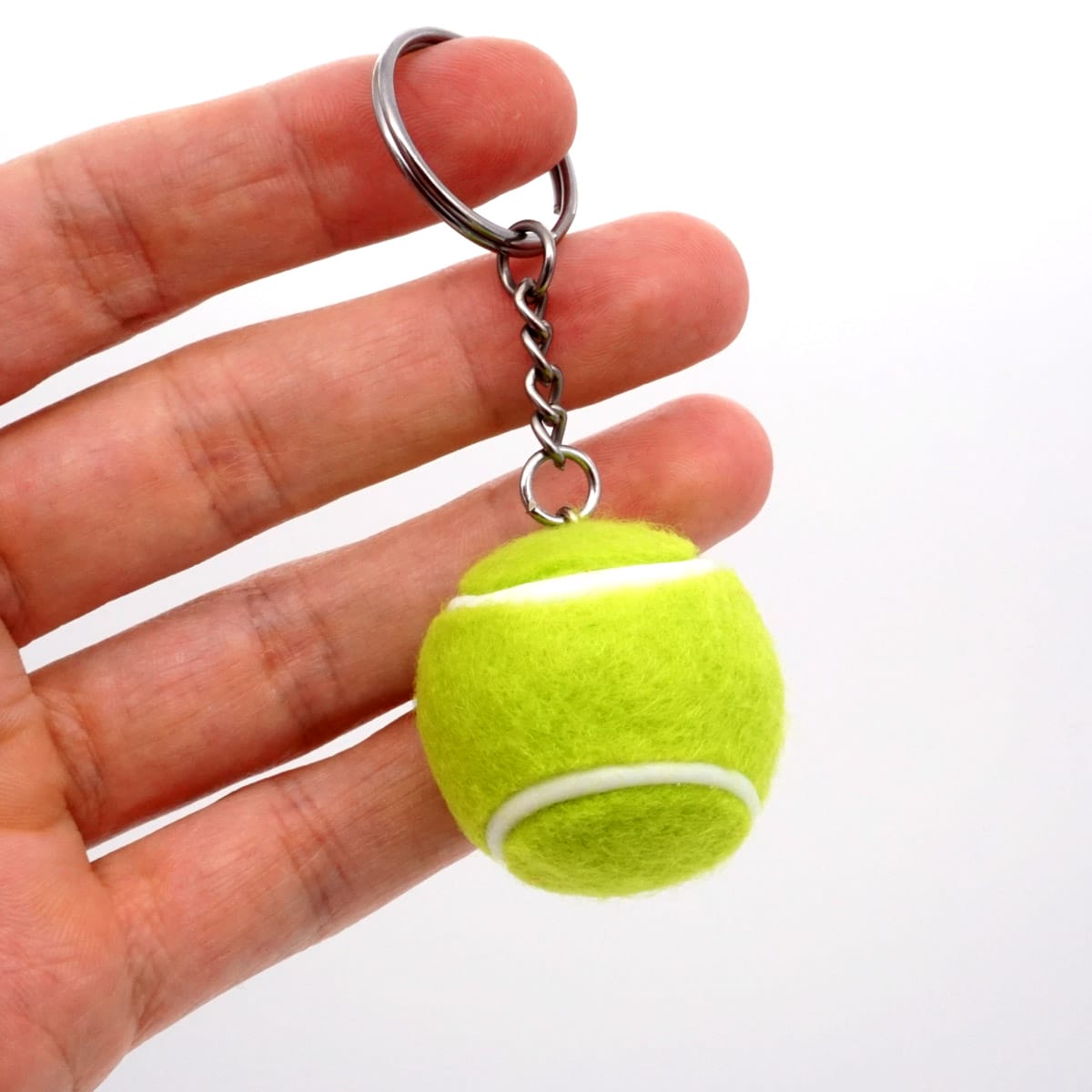 Mini Sport Tennisball Schläger Miniatur Sammler Schlüsselanhänger Schlüsselbund 