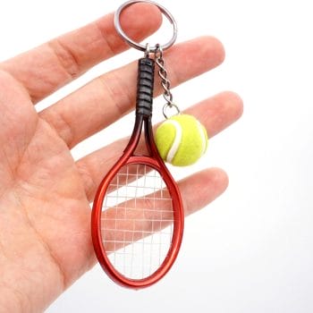 Schlüsselanhänger Tennisschläger Ball
