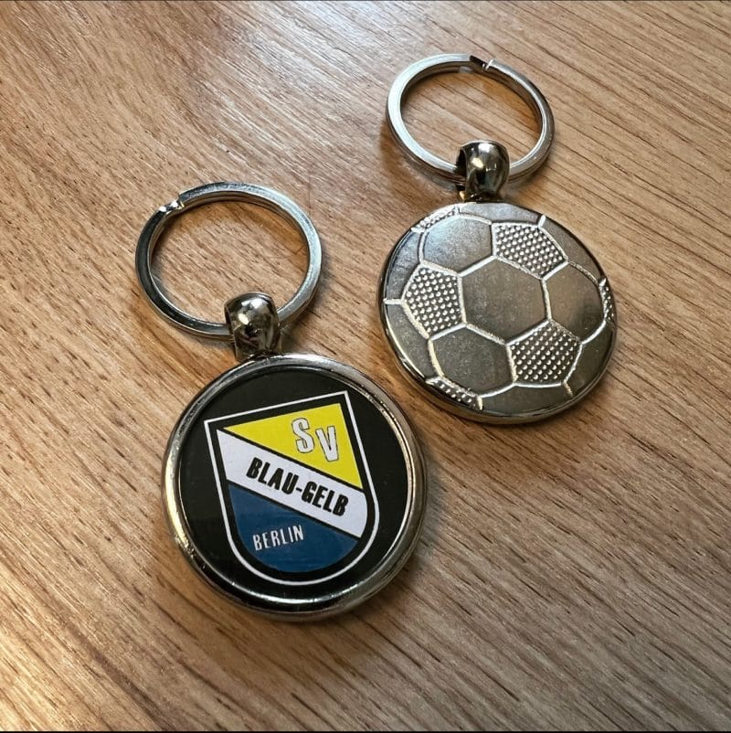 Fußball Schlüsselanhänger Ball mit Logo oder Foto