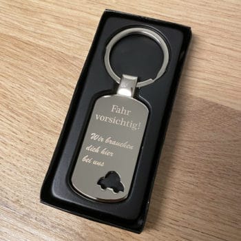 Schlüsselanhänger DogTag Auto Fahr vorsichtig