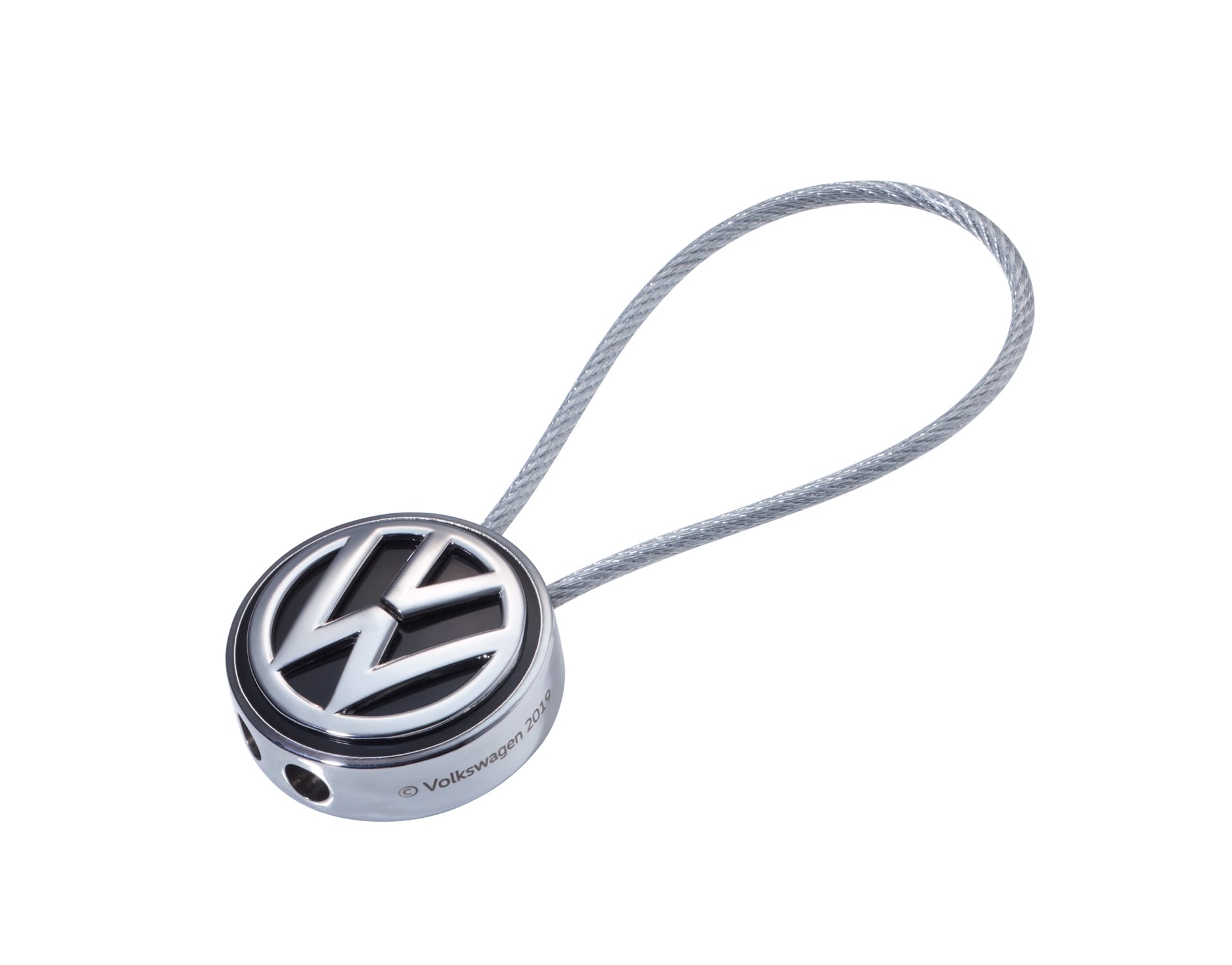 V1 Schlüsselanhänger aus Leder mit Volkswagen Logo