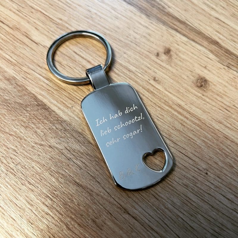 DogTag Herz mit Gravur