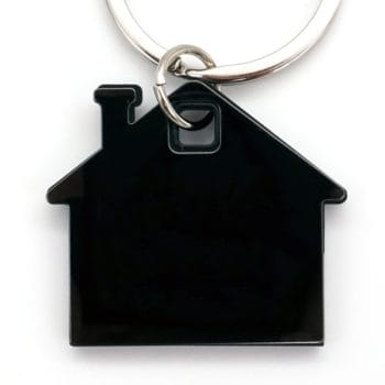 Schlüsselanhänger Haus schwarz