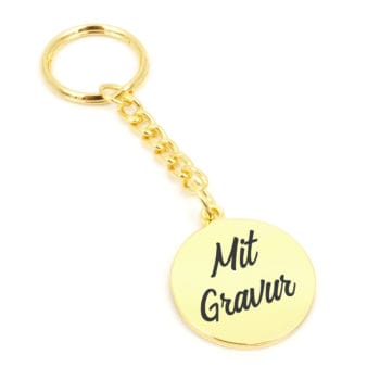 Schlüsselanhänger Metsa rund gold