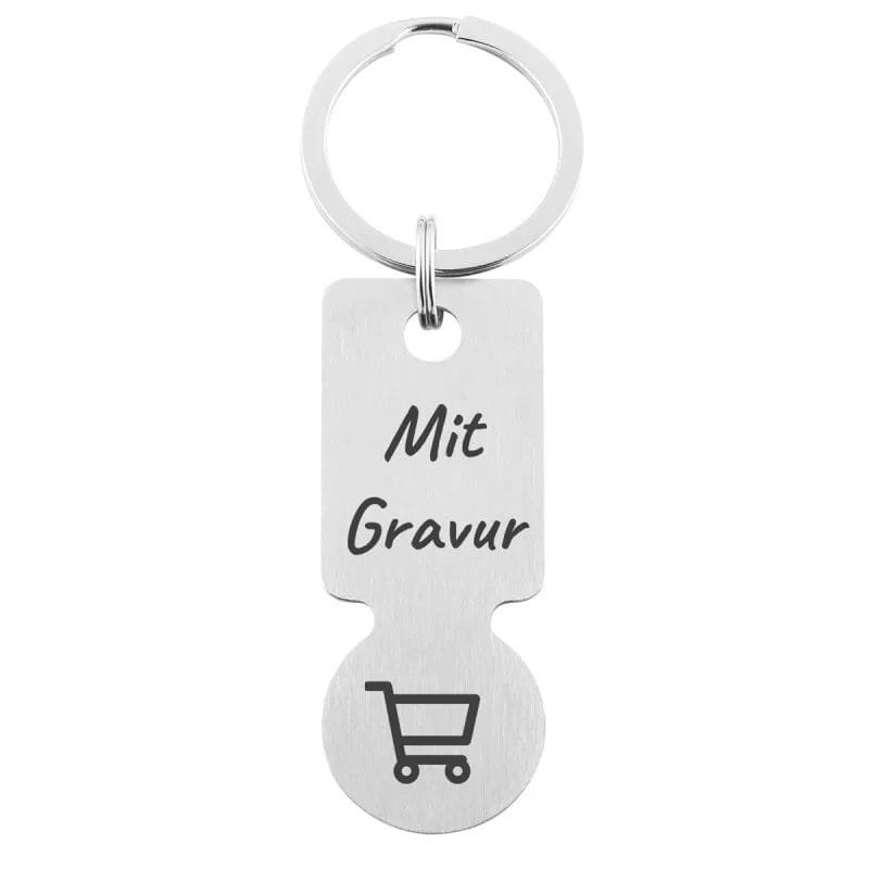 Schlüsselanhänger Shop&Open mit Gravur