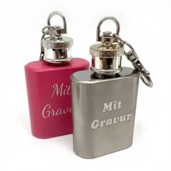 Flachmann Schlüsselanhänger mit Gravur