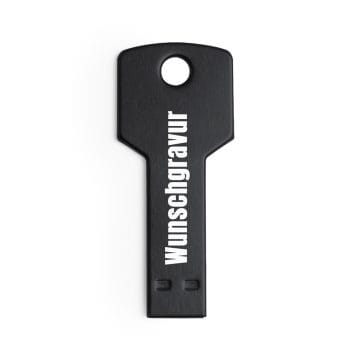 Schlüsselanhänger USB 16GB in Schlüsselform schwarz